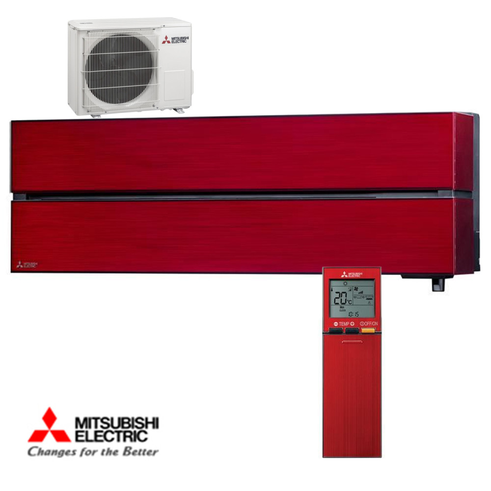 Design De Luxe 2.5 kW Rouge Monosplit Mural Mitsubishi 