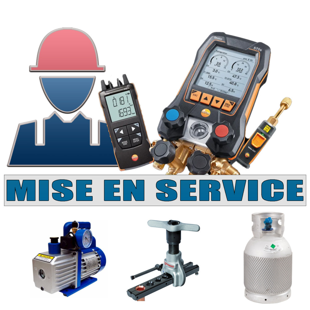 MISE EN SERVICE CLIMATISATION A 1 UNITE INTERIEURE  GAINABLE 