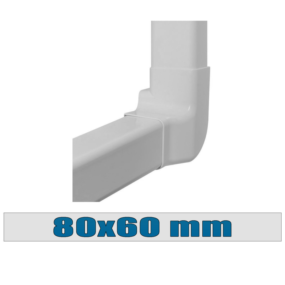 GOULOTTE 80X60 MM ANGLE VERTICAL DROIT 